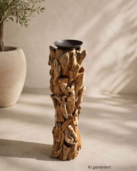 Kerzenhalter Rustic Root Teak Large