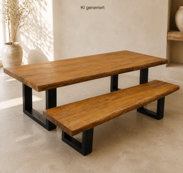 Tisch Teak mit Baumkante JV