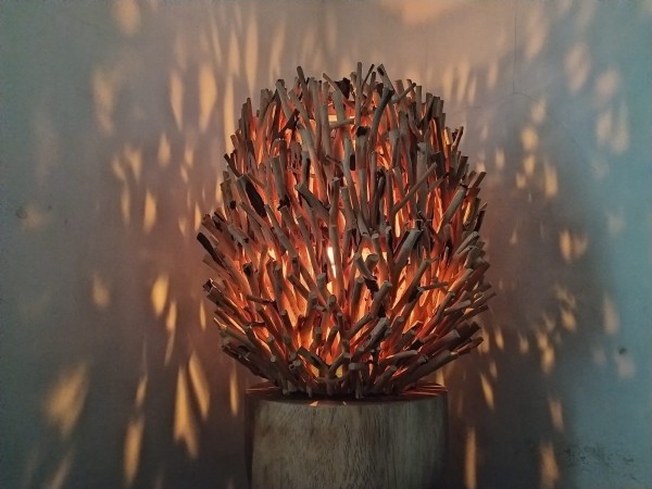 Kerzenlicht Jala aus Teakwurzelholz
