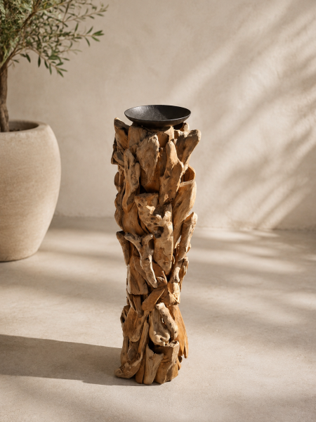 Kerzenhalter Rustic Root Teak Large